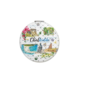 Σετ 12Χ - Kαθρέπτης τσέπης Souvenir - Chalkidiki - 7*7*3cm - 871840
