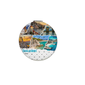 Σετ 12Χ - Kαθρέπτης τσέπης Souvenir - Chalkidiki - 7*7*3cm - 871841