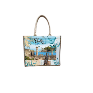 Linen travel bag with zipper - Chalkidiki - 40*34*19cm - 871903