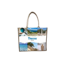 Linen travel bag with zipper - Thassos - 40*34*19cm - 871913