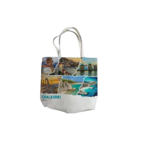 Fabric canvas tourist bag with zipper - Chalkidiki - 45*40*10cm - 871941