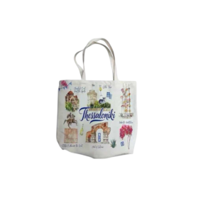 Fabric canvas tourist bag with zipper - Thessaloniki - 45*40*10cm - 871944