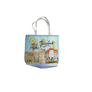 Fabric canvas tourist bag with zipper - Thessaloniki - 45*40*10cm - 871947