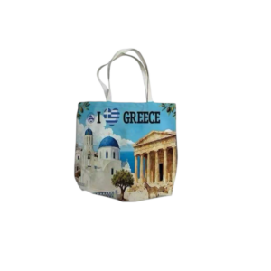 Fabric canvas tourist bag with zipper - Greece - 45*40*10cm - 871957