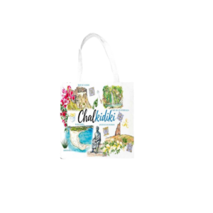 Fabric canvas tourist bag with zipper - Chalkidiki - 35*40cm - 871960