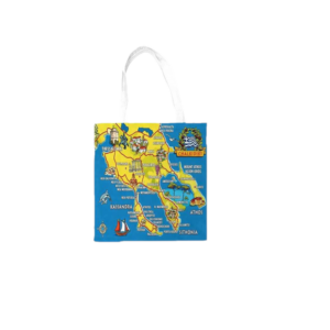 Fabric canvas tourist bag with zipper - Chalkidiki - 35*40cm - 871962