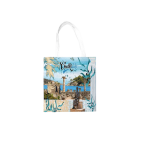 Fabric canvas tourist bag with zipper - Chalkidiki - 35*40cm - 871963