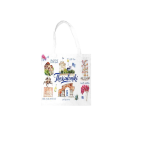 Fabric canvas tourist bag with zipper - Thessaloniki - 35*40cm - 871964