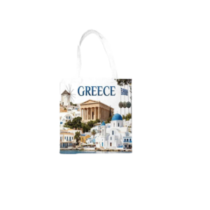 Fabric canvas tourist bag with zipper - Greece - 35*40cm - 871978
