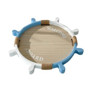 Διακοσμητικό Souvenir δίσκος - Ναυτικό Τιμόνι - 43cm - L2026-26B - 125555