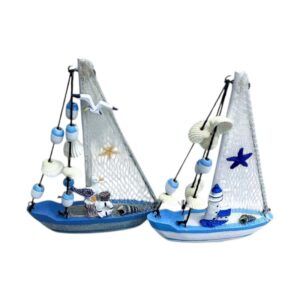 Decorative Souvenir Little Ship - Set of 2 pieces - L2026-34CD - 125566