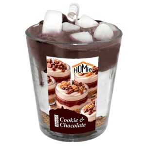 Jar Candle Dessert Design with Cookies & Chocolate 8.5x ø7cm (total height=11cm) Homie 57514