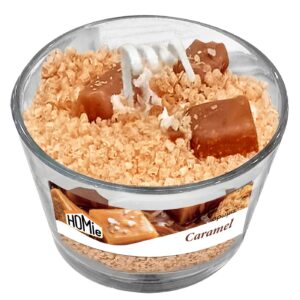 Candle Large Jar Dessert Caramel 220g net ø10x8cm Homie 57520