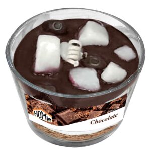Large Jar Candle Dessert Chocolate ø10x8cm Homie 57521