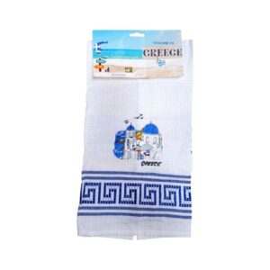 Πετσέτα ποτηρόπανο Souvenir με κέντημα - Σετ 12pcs - Greece - 416303