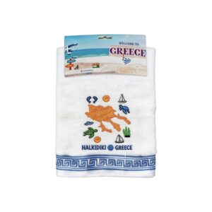 Πετσέτα Souvenir με κέντημα - Σετ 12pcs - Chalkidiki - 416327