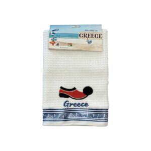 Πετσέτα ποτηρόπανο Souvenir με κέντημα - Σετ 12pcs - Greece - 416402