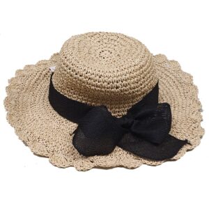 Καπέλο Ψαθόχαρτο με Μαύρο Φιόγκο 43cm SummerTiempo 622400