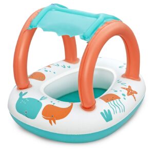 Φουσκωτή  Βρεφική Βάρκα με Σκίαστρο Bestway 84x67cm Bestway 34203