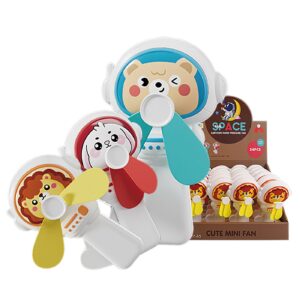 Ανεμιστηράκι Ζωάκια Αστροναύτες 14x8,5cm SummerTiempo 623406