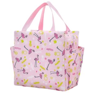 Ισοθερμικό Τσαντάκι Φαγητού Φλαμίνγκο. Με Πλαϊνή Τσέπη για Μπουκάλι 25x23x12cm JustNote 703602