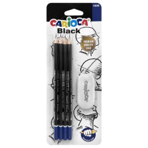 Σετ 4 Μολύβια & 1 Γόμα Carioca 42513