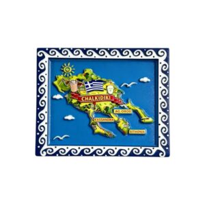 Tουριστικό μαγνητάκι Souvenir - Σετ 12pcs - Chalkidiki - 678578