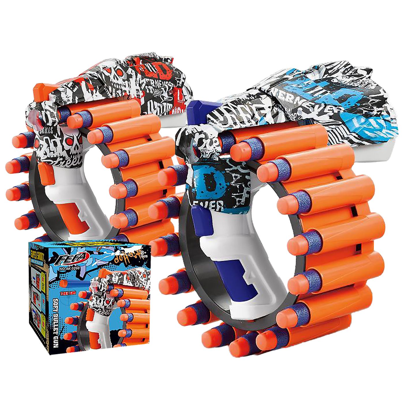 Όπλο Κυκλικής Σκόπευσης με Μαλακά Βελάκια Σετ=21 τεμ 18x17,5x15cm ToyMarkt 88900