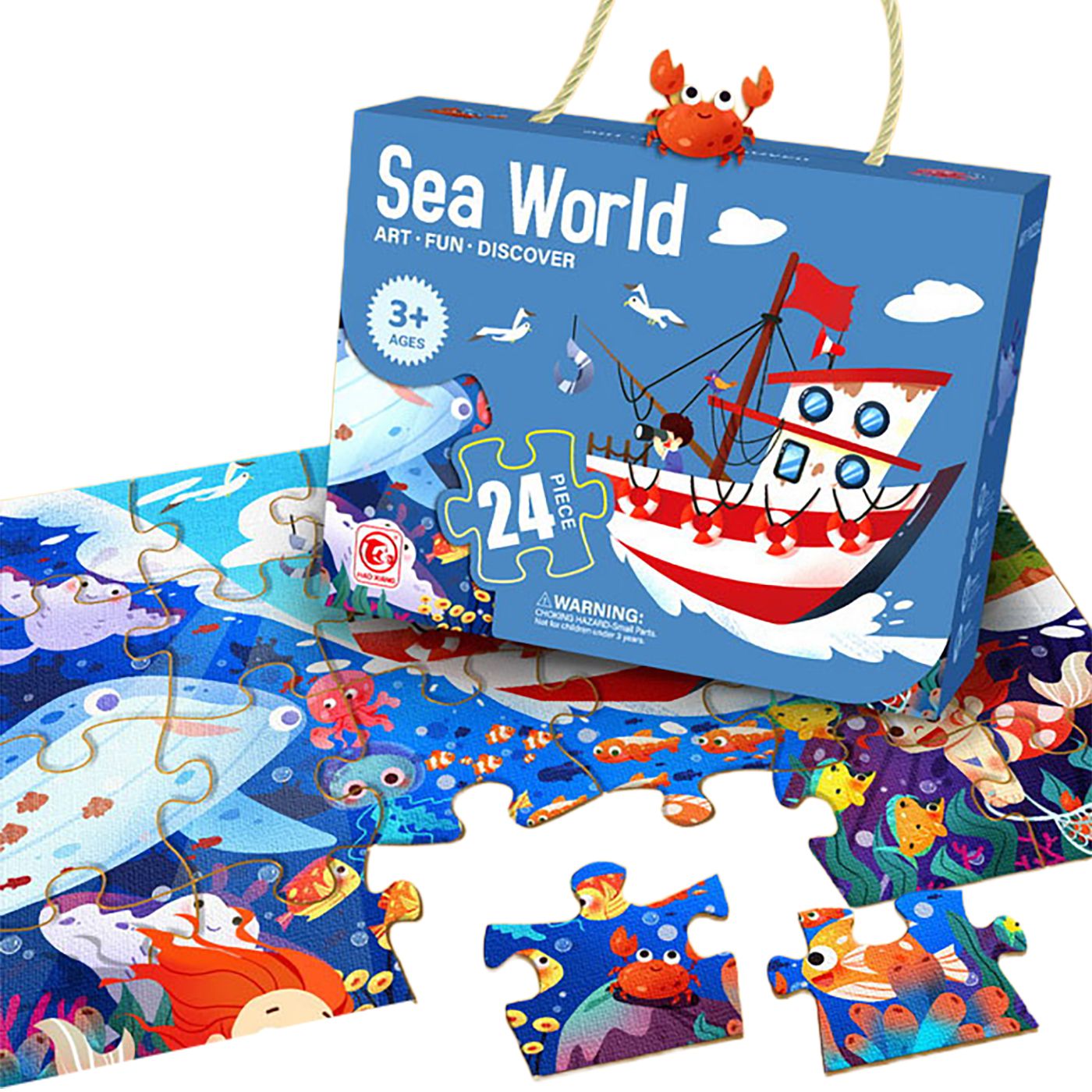 Παζλ 24 τεμ Καράβι 20x15x6cm ToyMarkt 891928