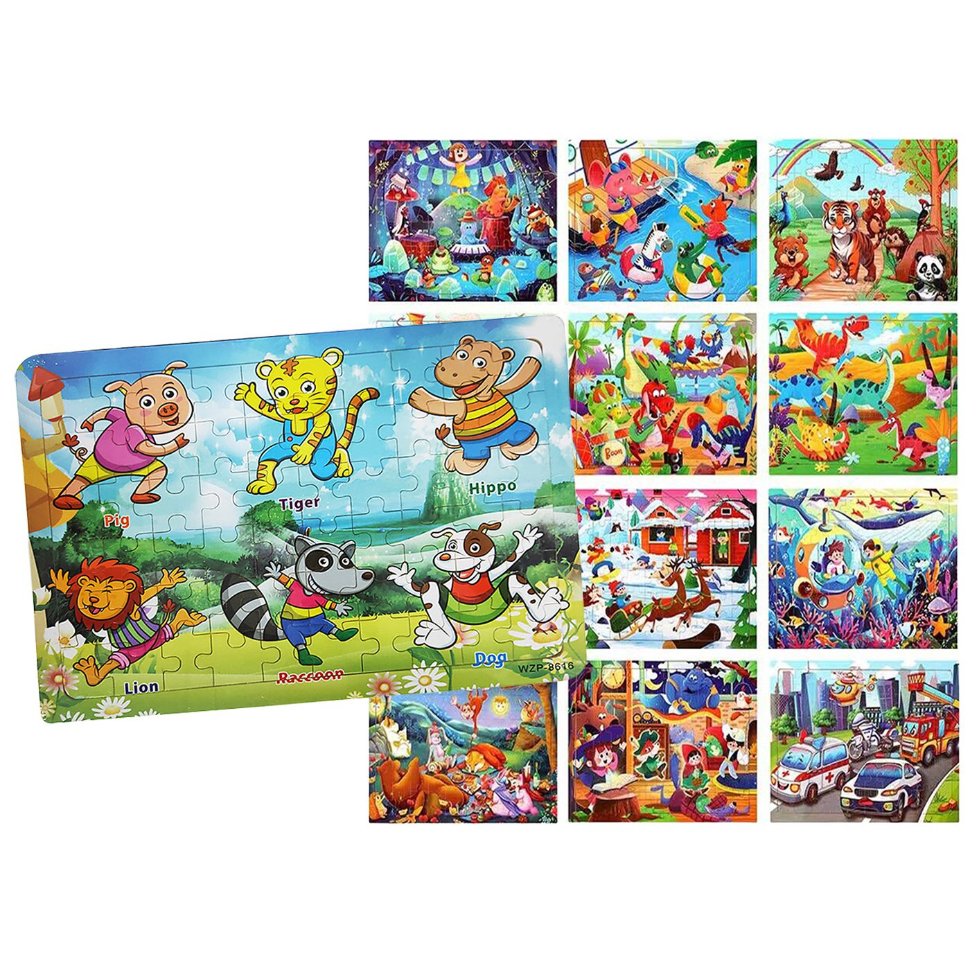 Παζλ Ξύλινο 60 τεμ Ζωάκια 30x22,5xcm ToyMarkt 891932