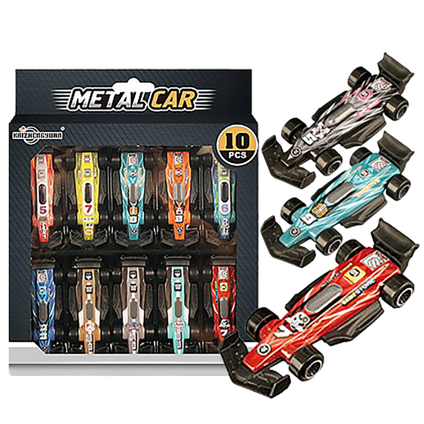 Αυτοκινητάκια Μεταλλικά Free Wheels 10τεμ 17x17cm ToyMarkt 902392