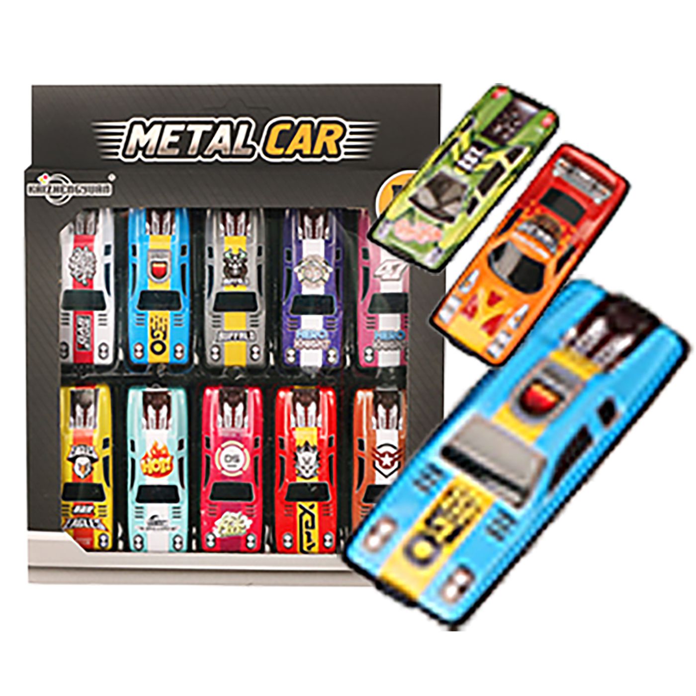 Αυτοκινητάκια Μεταλλικά Free Wheels 10τεμ 17x17cm ToyMarkt 902393