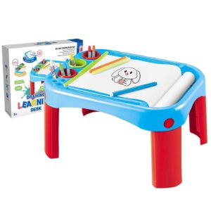 Τραπεζάκι Ζωγραφικής 2-Σε-1 με Ρολό Χαρτιού Σετ=27 τεμ 46x33x7,5cm ToyMarkt 913698