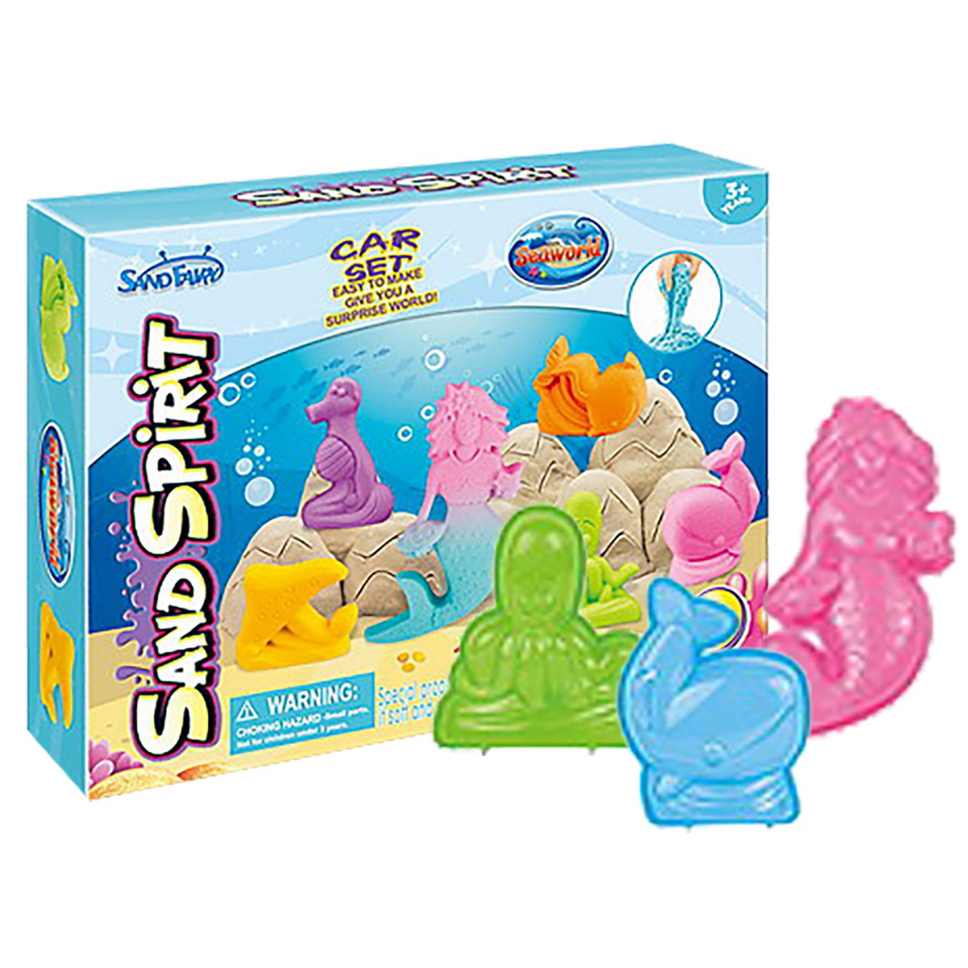 Έξυπνη Άμμος με Καλούπια Ψαράκια 19x15cm 300g net ToyMarkt 913705