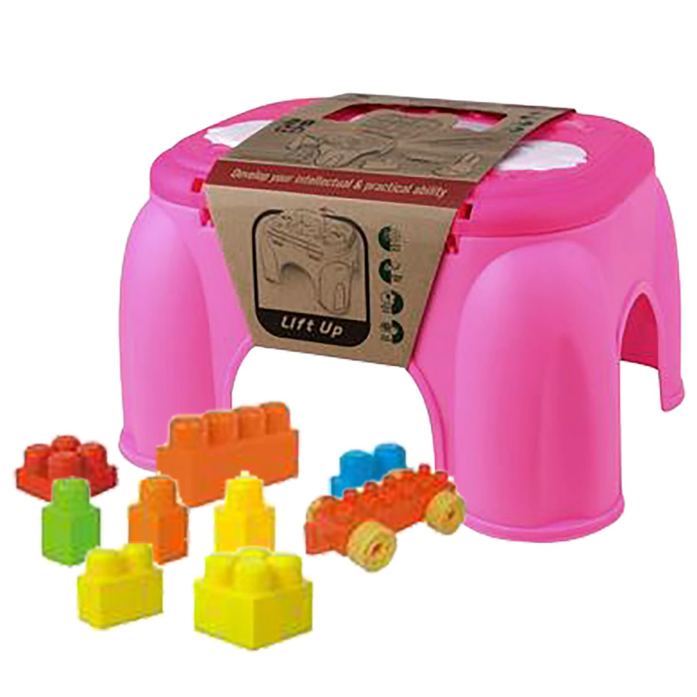 Tουβλάκια σε Σκαμπό 20 τεμ 33x27x19cm ToyMarkt 95465