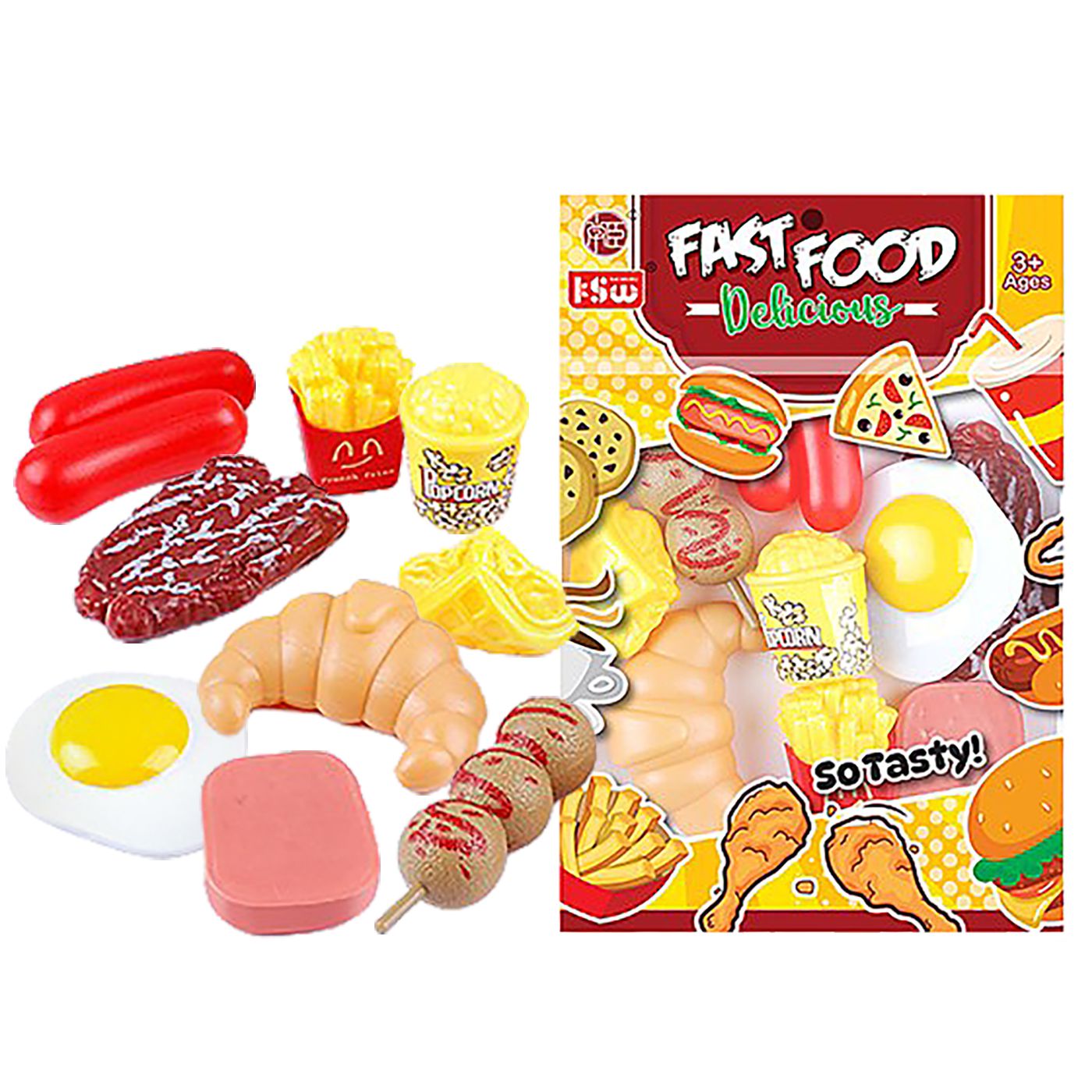 Fast Food 8 τεμ 20x14cm ToyMarkt 971367