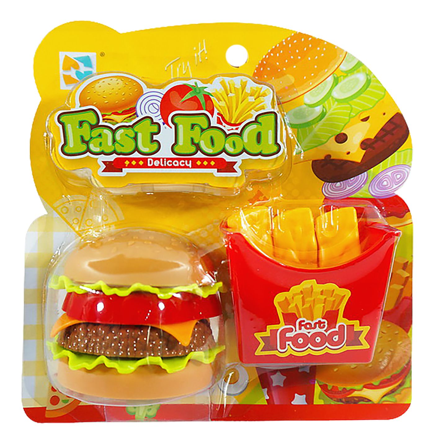 Χάμπουργκερ και Πατάτες σετ 19x19cm ToyMarkt 971376 - Image 2