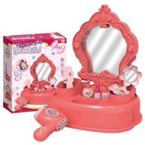 Τουαλέτα Ομορφιάς με Καθρέφτη και Αξεσουάρ Σετ=7 τεμ 32x25x8,5cm ToyMarkt 971378