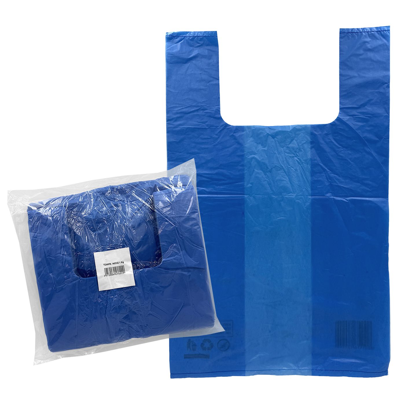 Τσάντες Πλαστικές Μπλε 43cm Homie 1011194