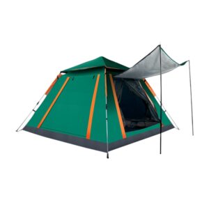 Tenda da campeggio per 4 persone con tendalini - YB3021 - 2.4x2.4m - 960019 - Verde scuro