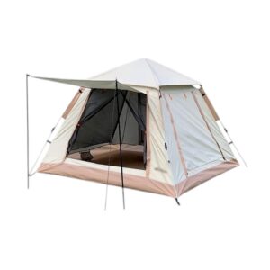 Tenda da campeggio per 4 persone con tendalini - YB3021 - 2.4x2.4m - 960019 - Beige